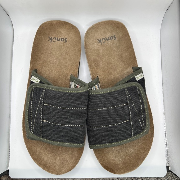 Men’s Sanuk Bixby Hemp Slides Size 9 - Picture 1 of 10